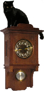 Schwarzer Peter auf der Wanduhr 